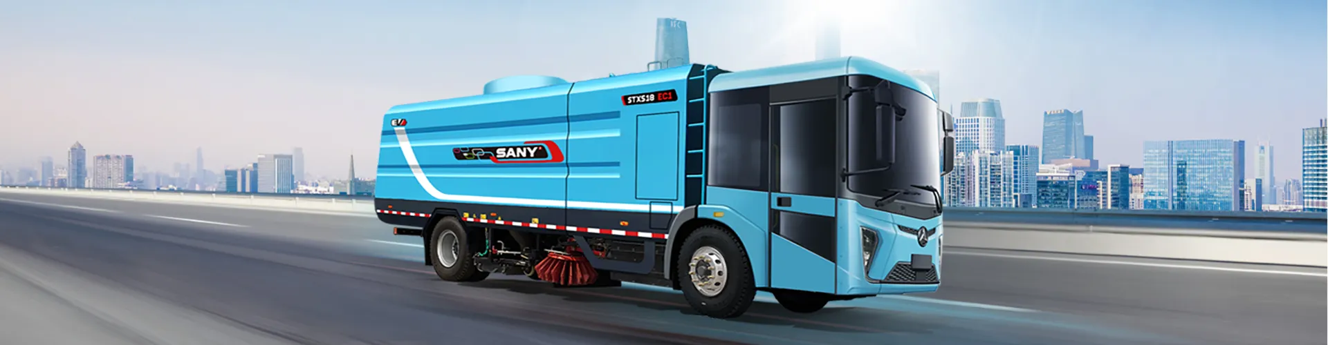 Electric Sweeper truck-banner