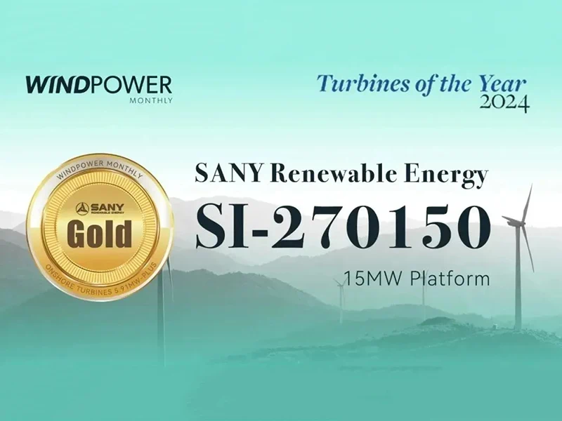SANY SI-270150 awarded the Gold at 'Turbines of the Year' 2024