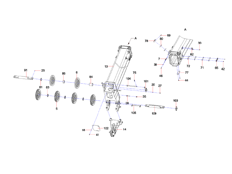 SANY Boom Assembly Stc250s5.1a(9/11)