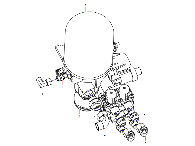 SANY Desiccator Pipe Connector Nstallation