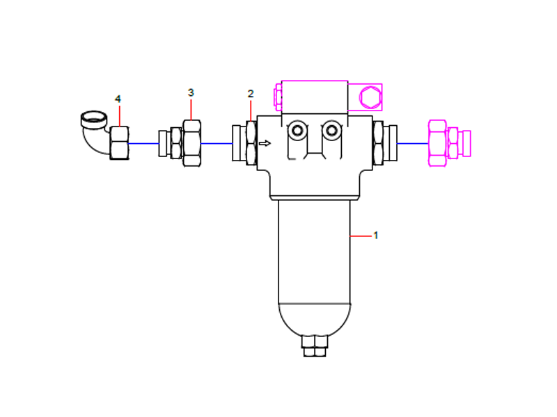 SANY Filter Pipe Connector Installation