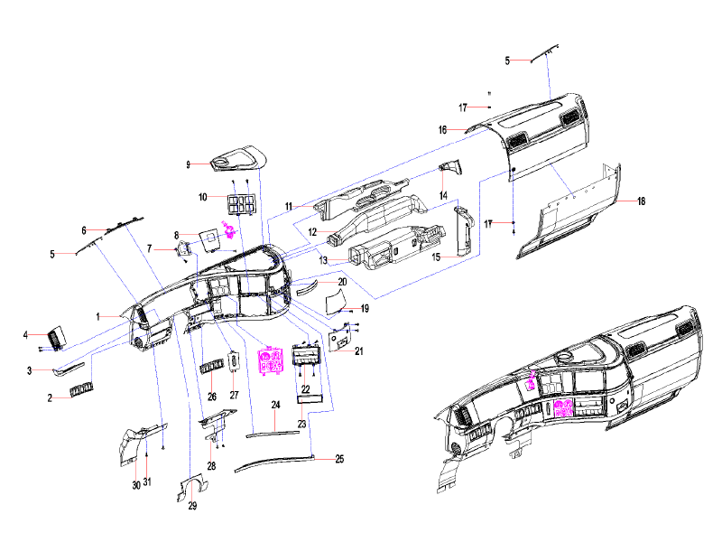 SANY Insrument Panel Gp(Narrow Crane) (1/3)
