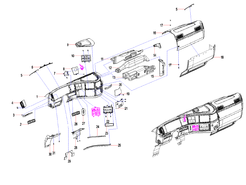 SANY Insrument Panel Gp(Narrow Crane) (2/3)
