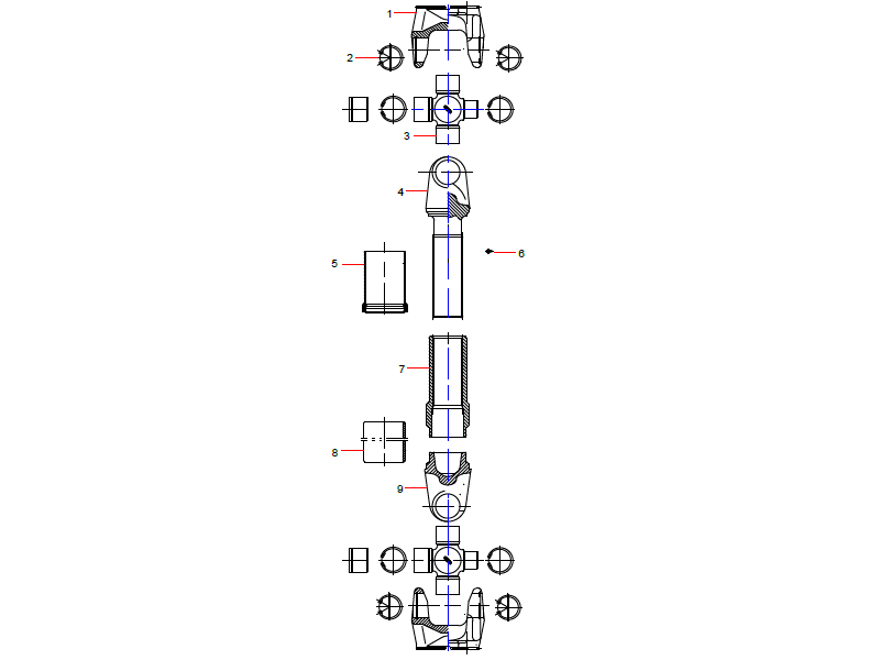 SANY Transmission Shaft Assem