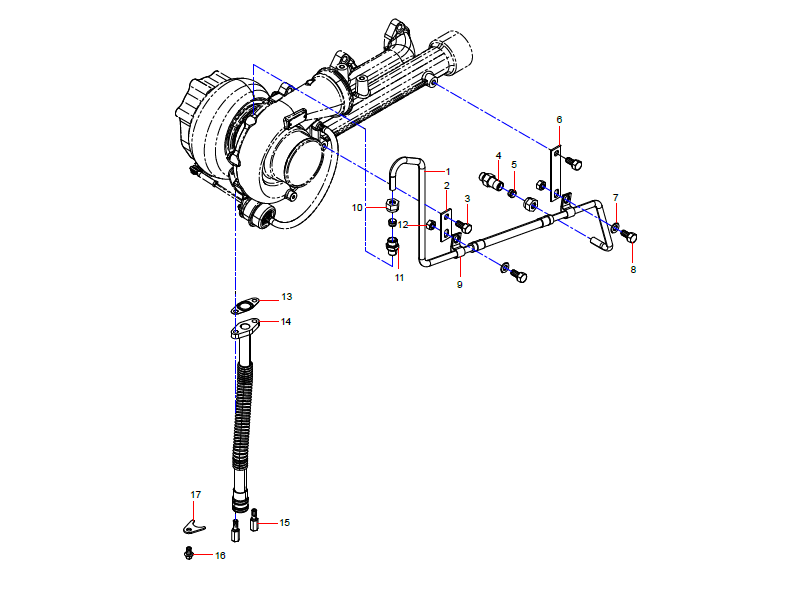 SANY Turbocharger Oil Pipe Group