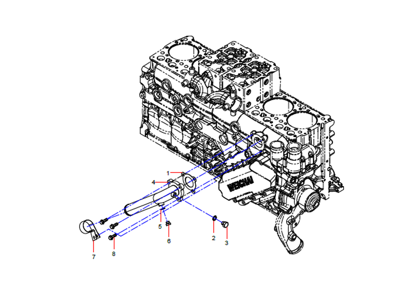 SANY Water Outlet Pipe Group
