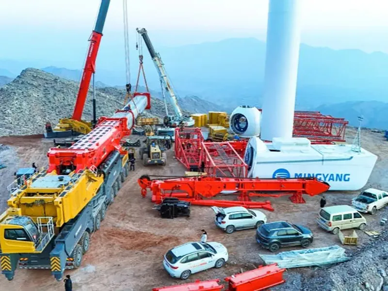 SAC40000T all-terrain crane at wind power project