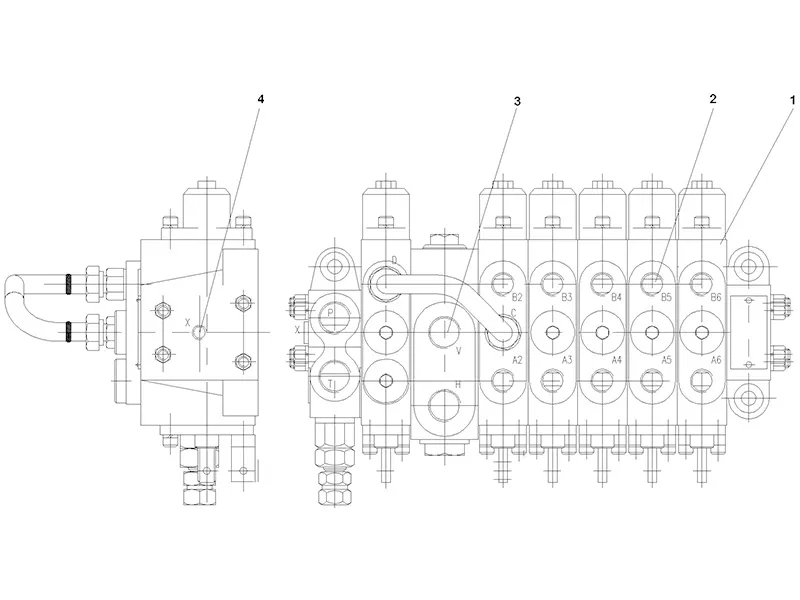Sany Multi-Way Valve Assy