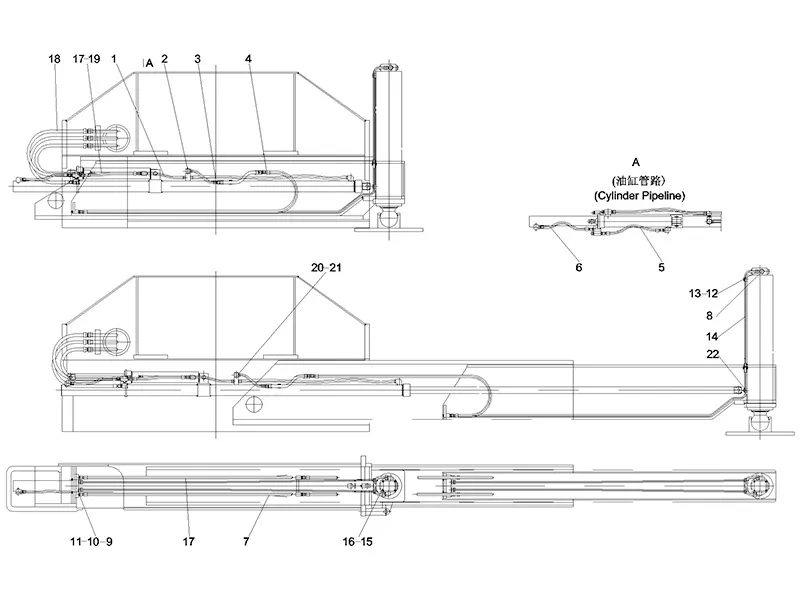 Sany Piping-Outrigger-Rear