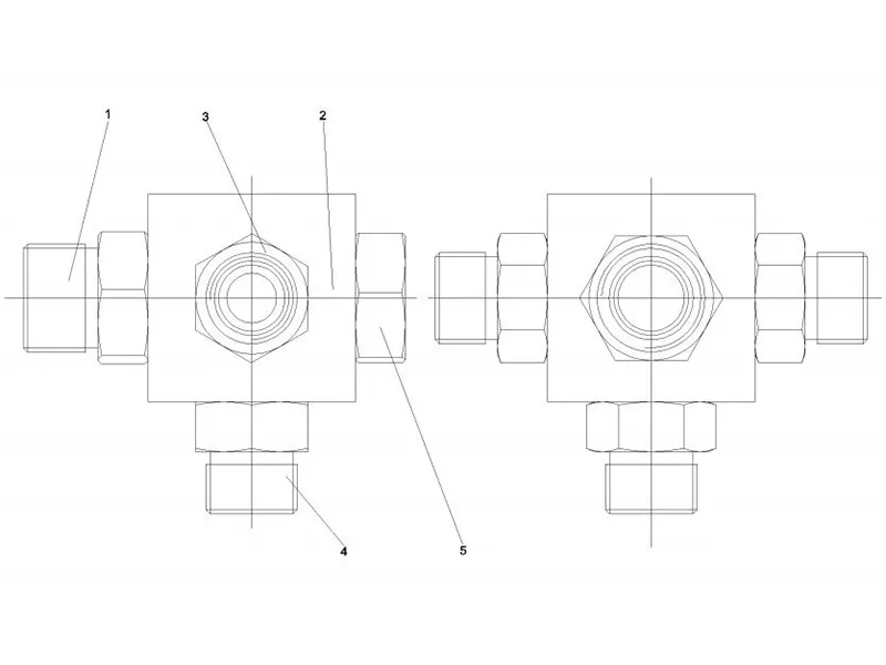 Sany Adaptor Body Assy-5-Way