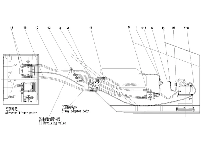 Sany Piping-Superstructureswing & Air-Conditioner