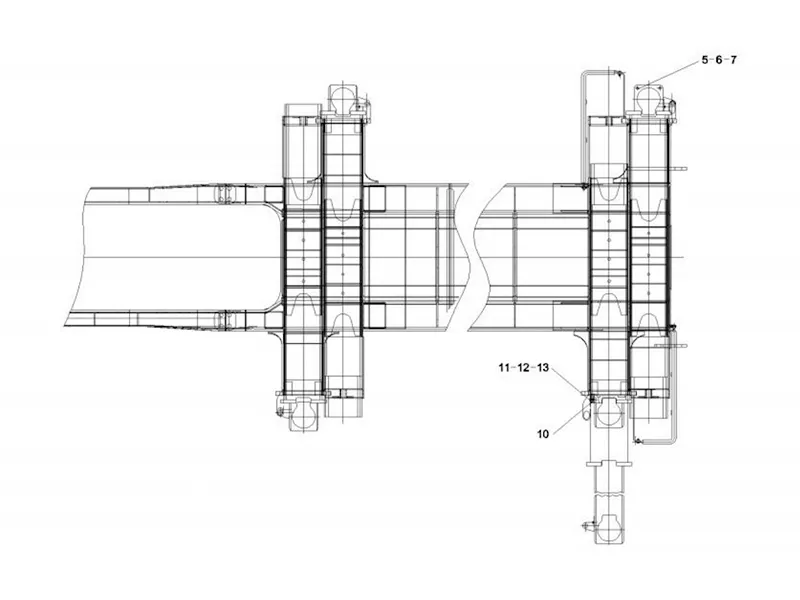 Sany Outrigger Assy hydraulic stabilizer assembly view 1