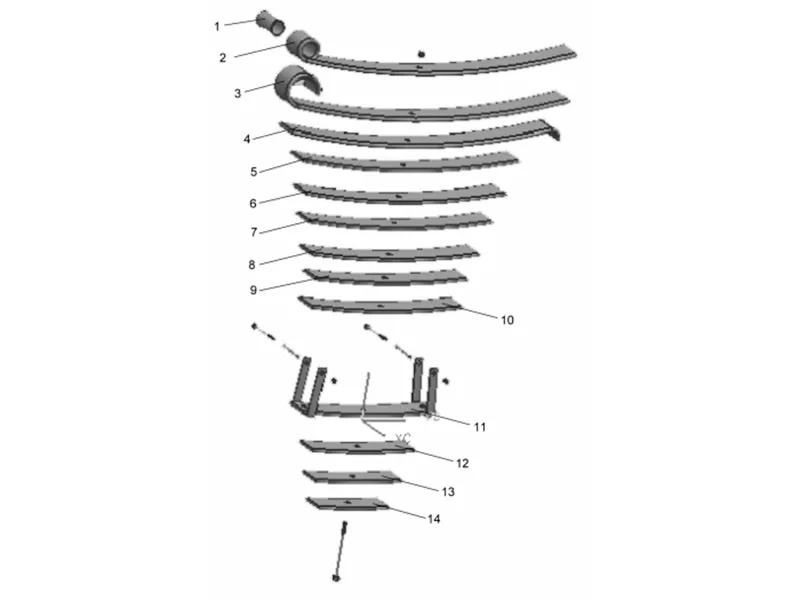 Sany Spring Assembly-Rear Steel Plate