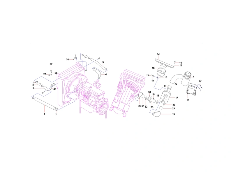 Sany SY365CC Excavator Air inlet system 1