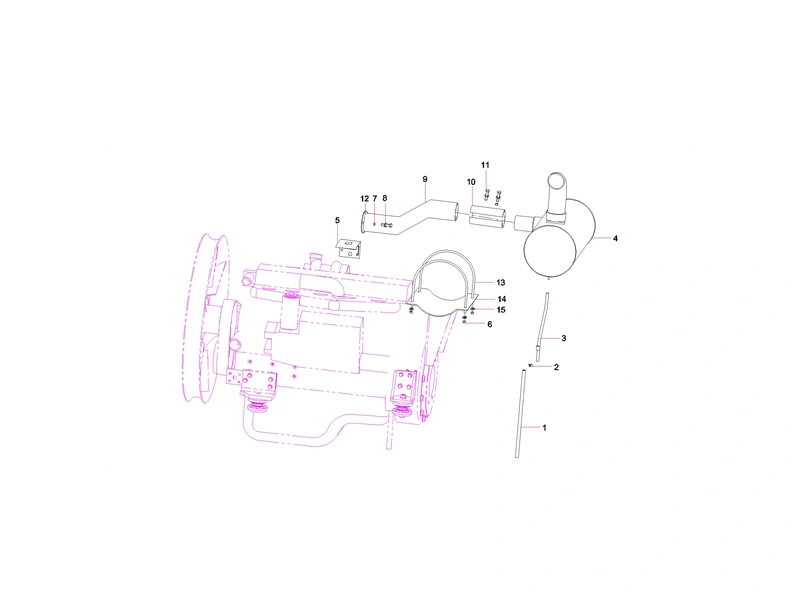 Sany SY365CC Excavator Exhaust system