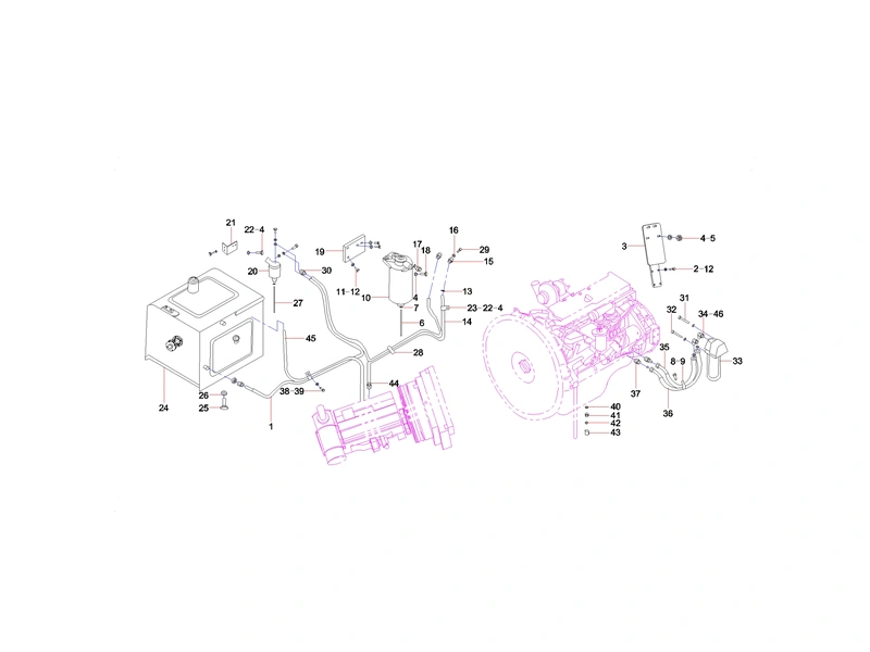 Sany SY365CC Excavator Fuel system 1