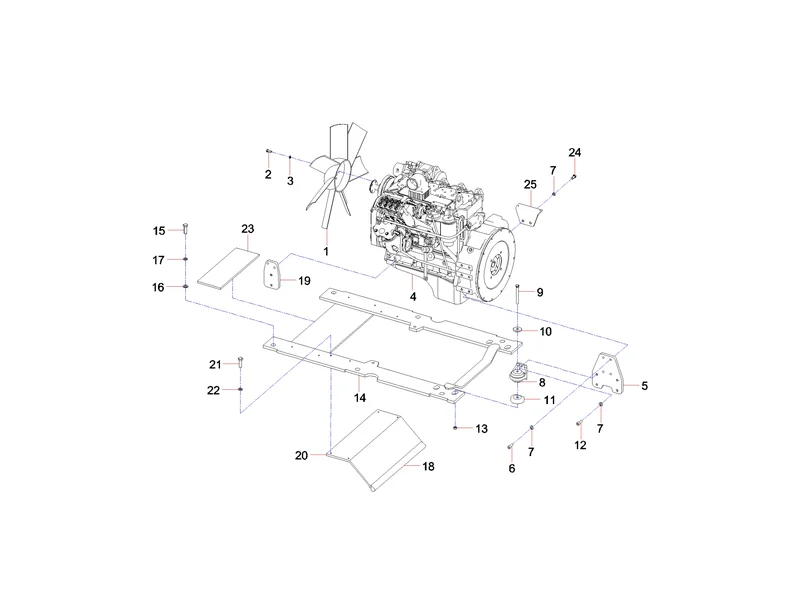 Sany SSR120 Roller Engine Mounting_01