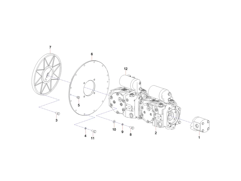 Sany SSR120 Roller Pump Connection