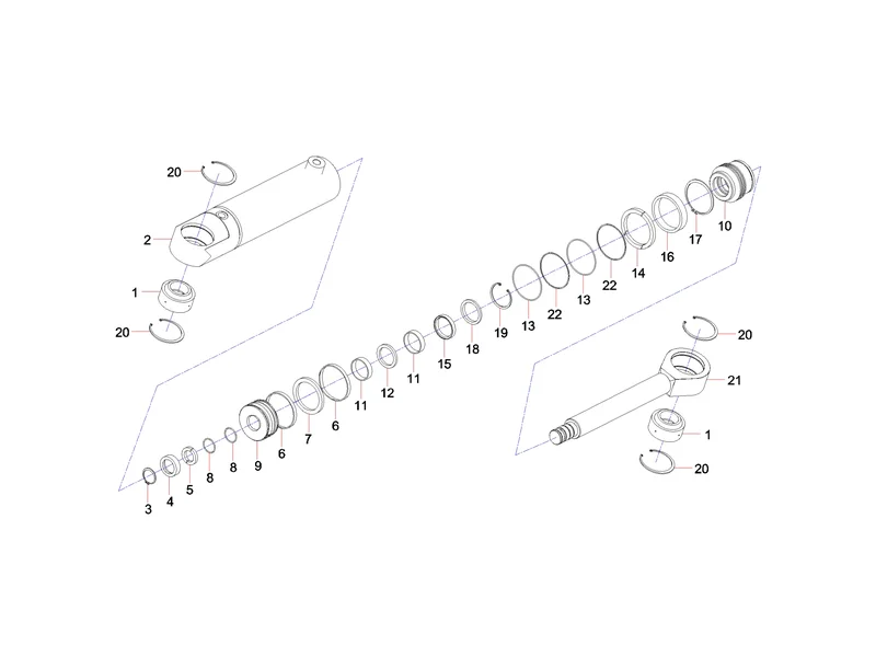 Sany SSR120 Roller Steering Cylinder