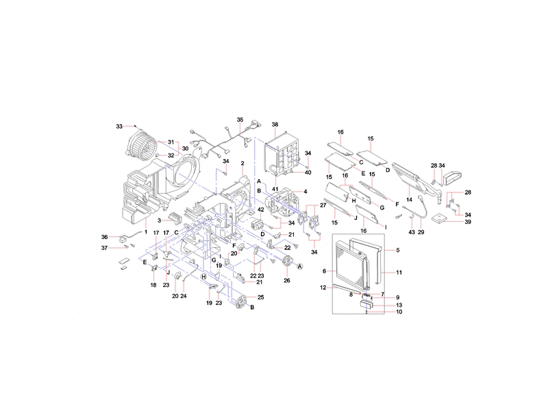 Sany SY365CC Excavator AC Unit Assembly_1