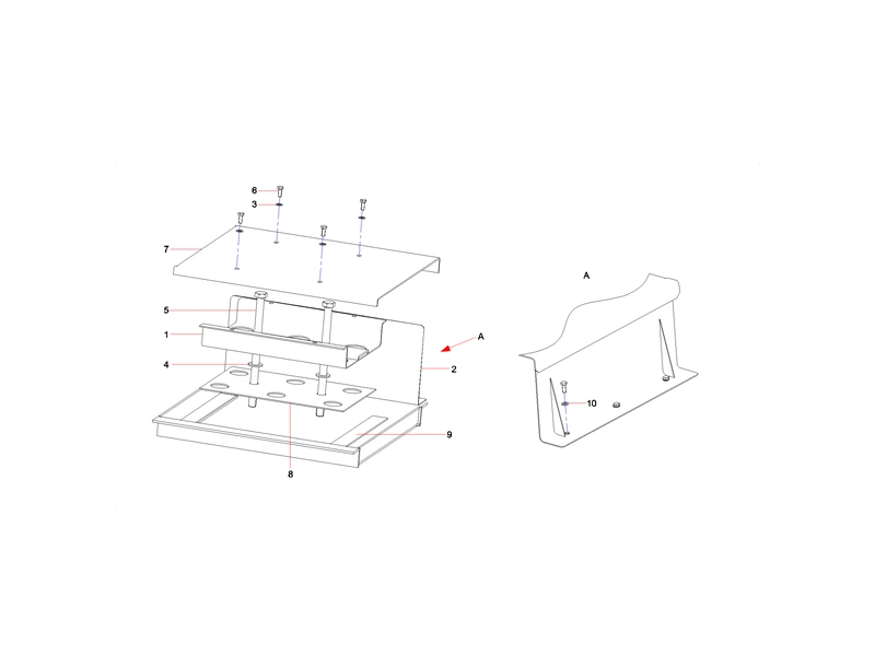 Sany SY365CC Excavator Battery Box Protection Assembly_1