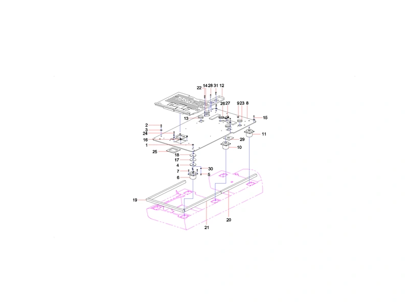 Sany SY365CC Excavator Bottom Plate Support_1