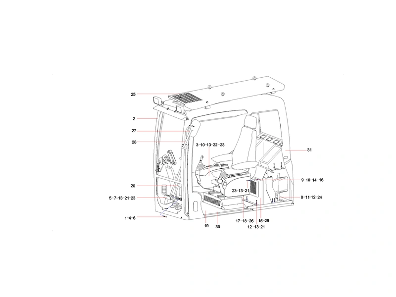 Sany SY365CC Excavator Cabin_1