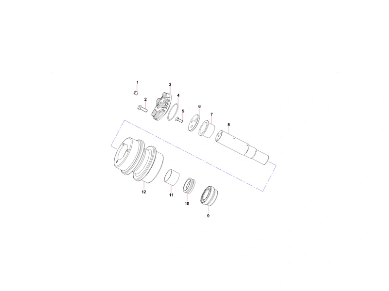 Sany SY365CC Excavator Carrier Roller Assembly_1