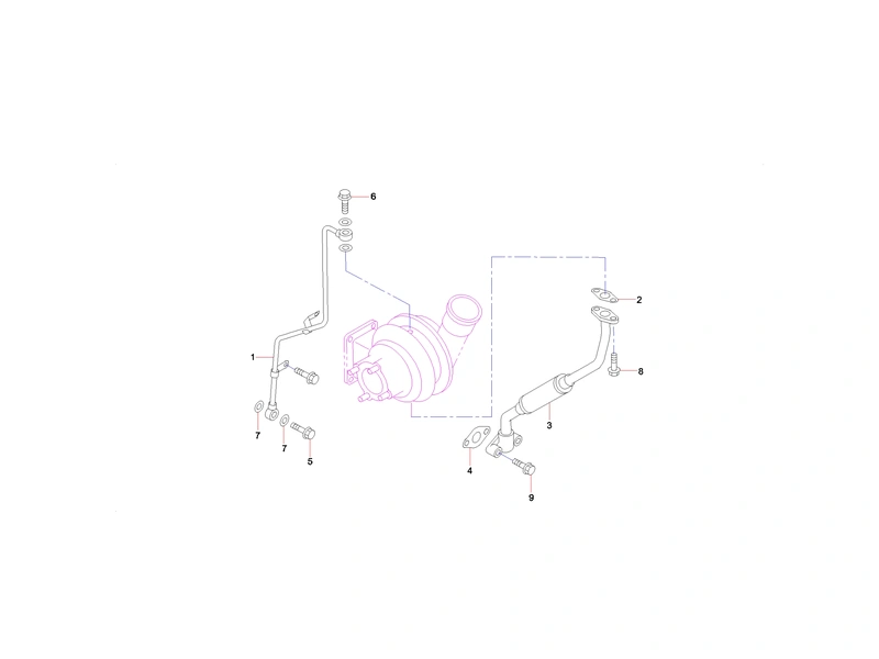Sany SY365CC Excavator Engine Oil Lines GP_2