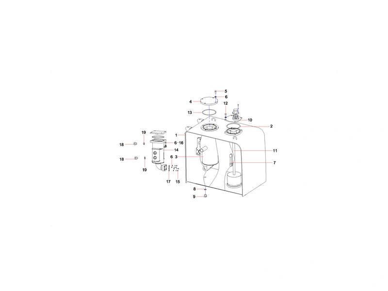 Sany SY365CC Excavator Hydraulic Oil Tank Assembly_1