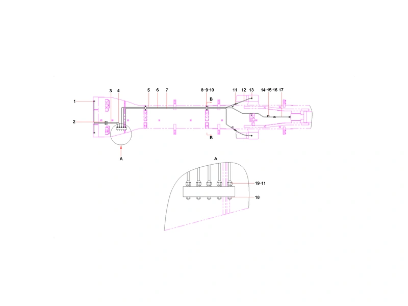 Sany SY365CC Excavator Lubrication Pipeline_1