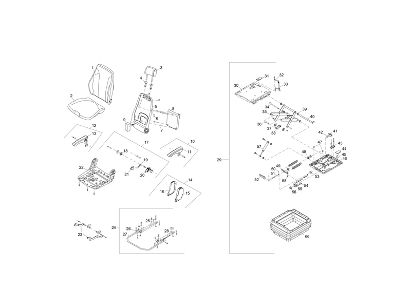 Sany SY365CC Excavator Mechanical Suspension Seat_2