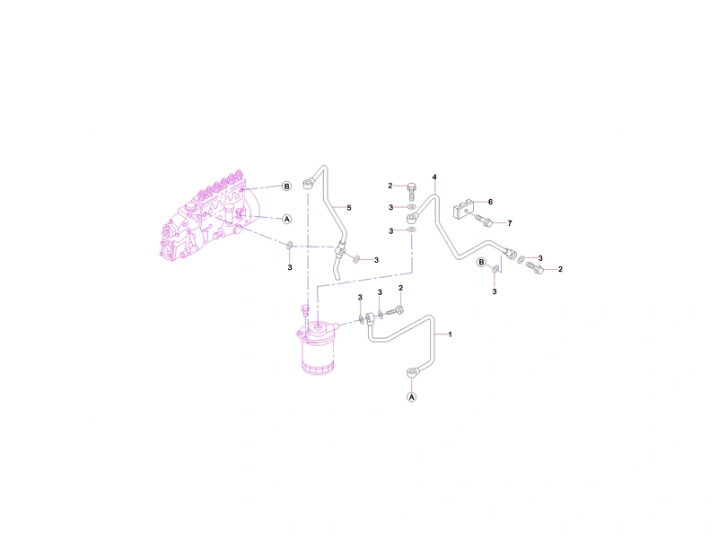 Sany SY365CC Excavator Pump Tube Fuel Injection