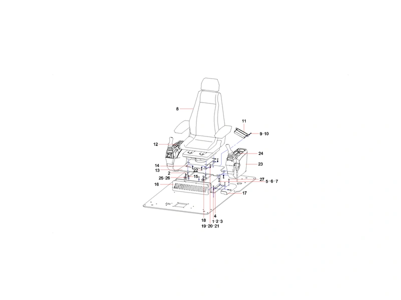 Sany SY365CC Excavator Seat and Control Console_1