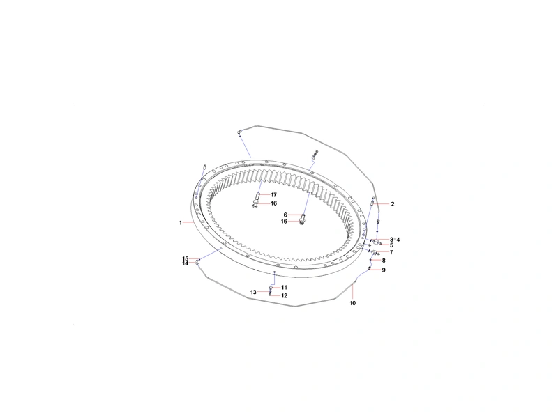 Sany SY365CC Excavator Slewing Bearing Assembly_1
