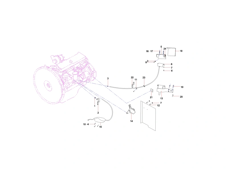 Sany SY365CC Excavator Throttle Control system