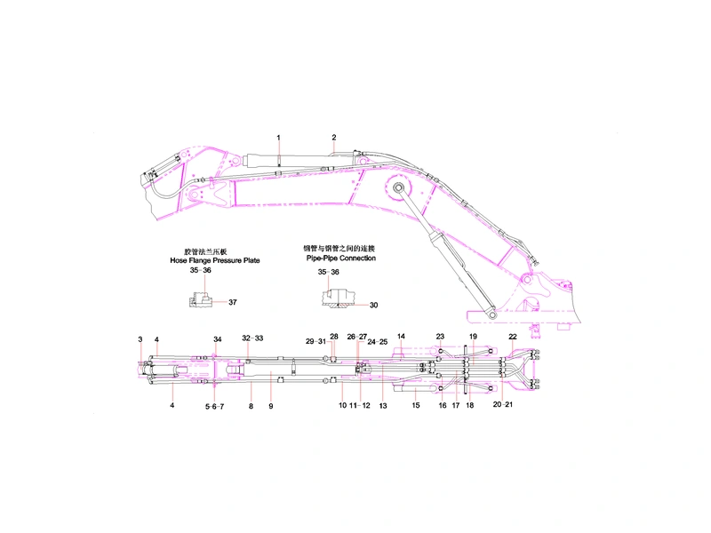 Sany SY365CC Excavator Working Equipment Pipeline_1
