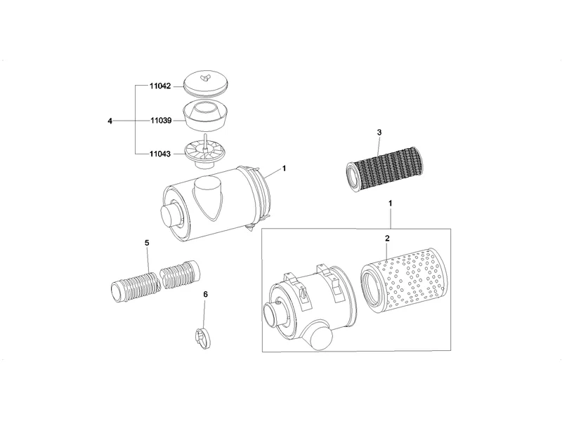 SANY SY215C8 Truck Crane Air Cleaner