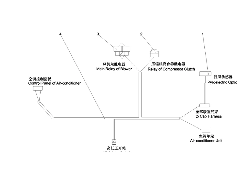SANY SY215C8 Truck Crane Air Conditioner Electrical System