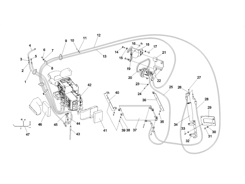 SANY SY215C8 Truck Crane Air Conditioner System
