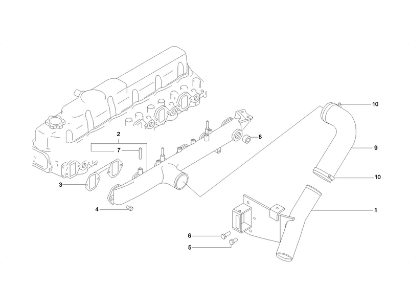SANY SY215C8 Truck Crane Air Inlet Pipe