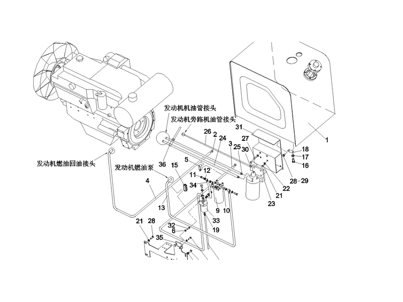 SANY SY215C8 Truck Crane Fuel System