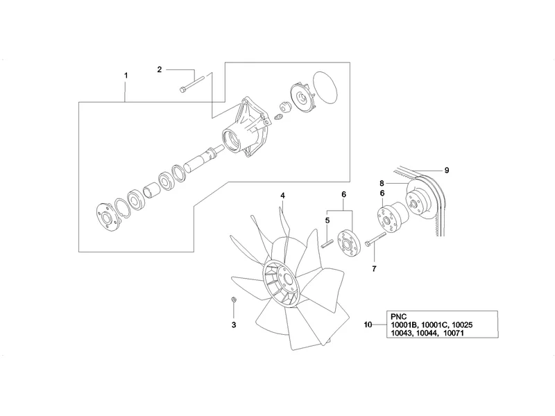 SANY SY215C8 Truck Crane Water Pump & Fan