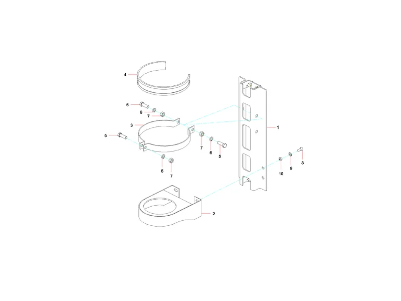Sany SYG5360THB Accumulator Bracket