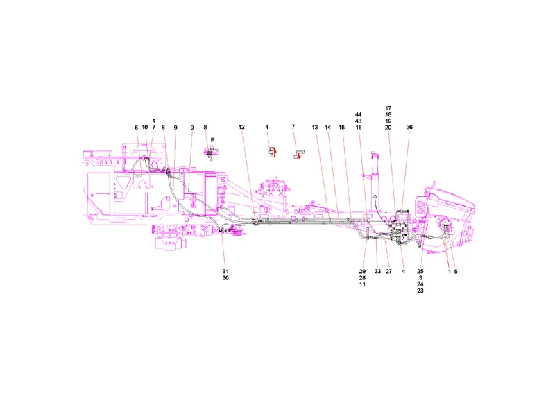 Sany SYG5360THB Agitator Hydraulic System