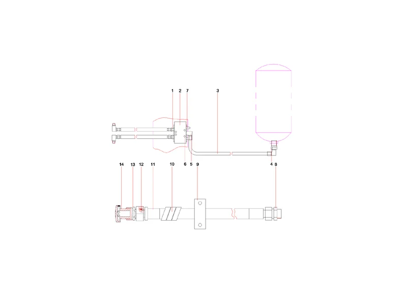Sany SYG5360THB Air Valve & Fuel Pipe Assembly