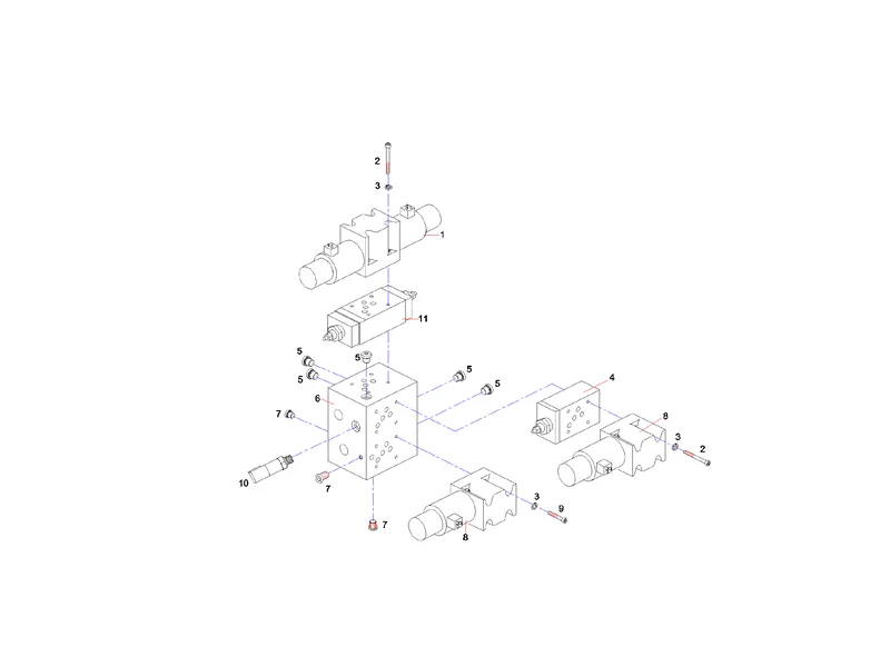 Sany SYG5360THB Auxiliary Valve Group