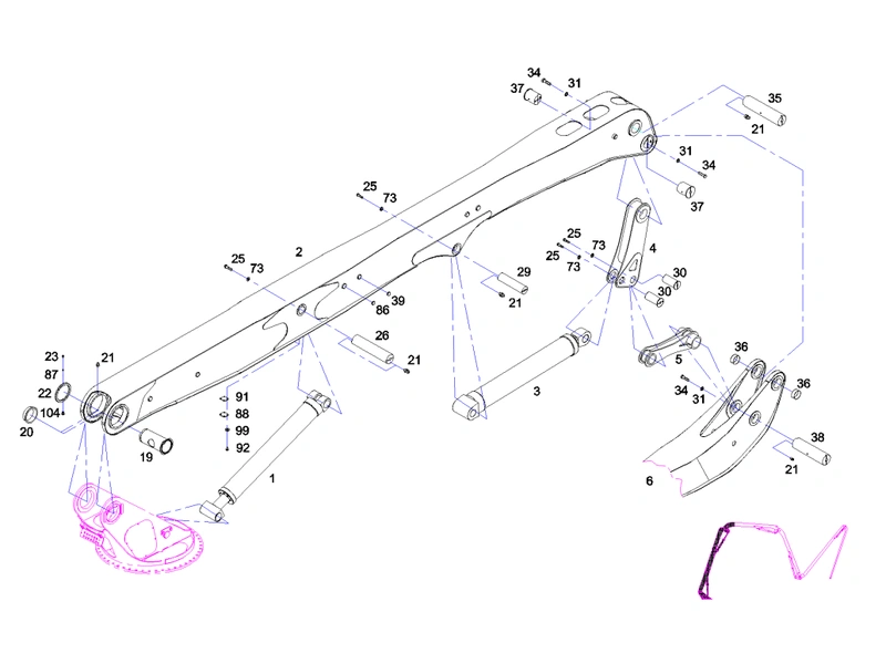 Sany SYG5360THB Boom Assembly_1