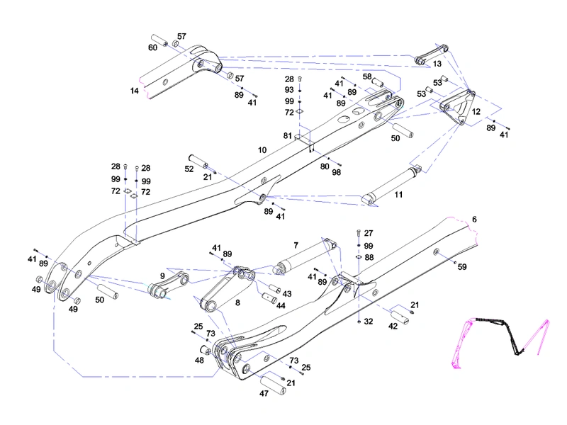 Sany SYG5360THB Boom Assembly