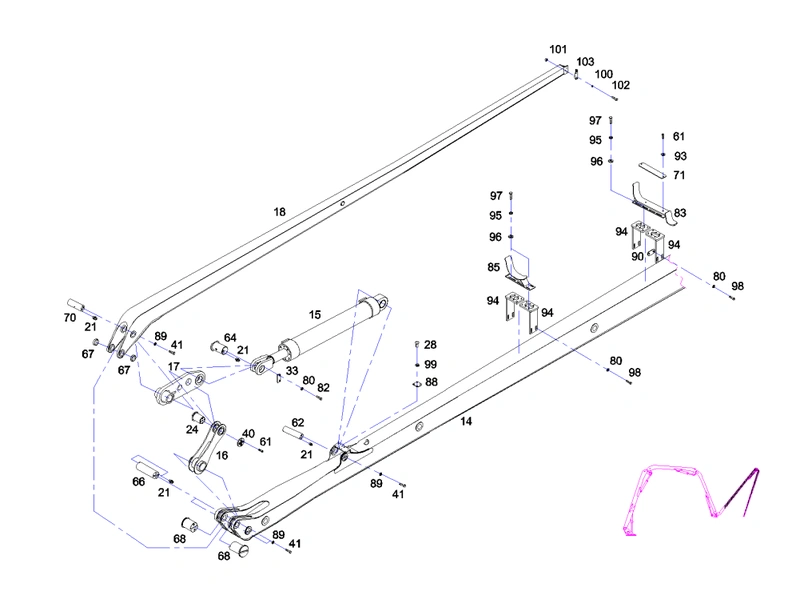 Sany SYG5360THB Boom Assembly